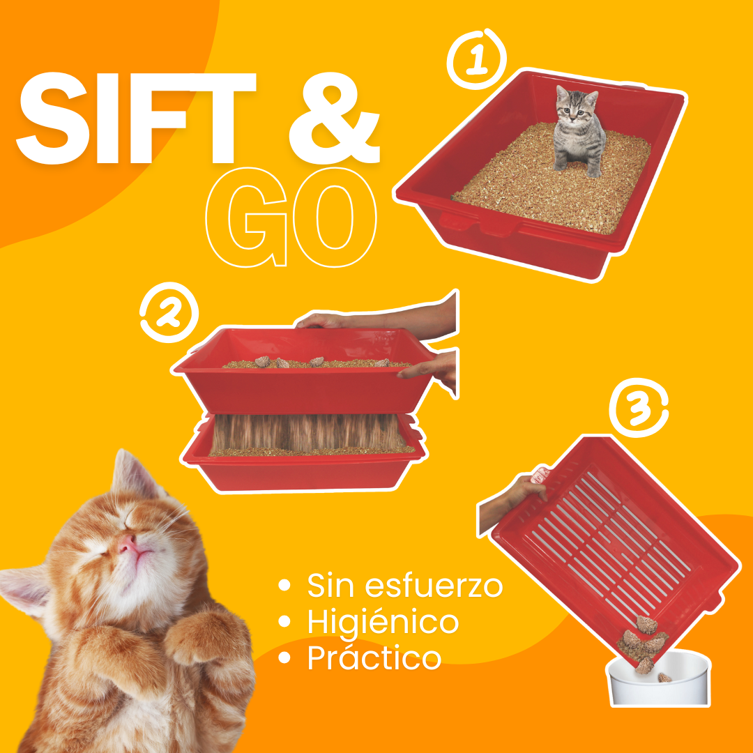 Bandejas apilables del arenero Sift & Go para separar la arena