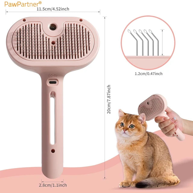 Cepillo de Vapor para Mascotas Rosa