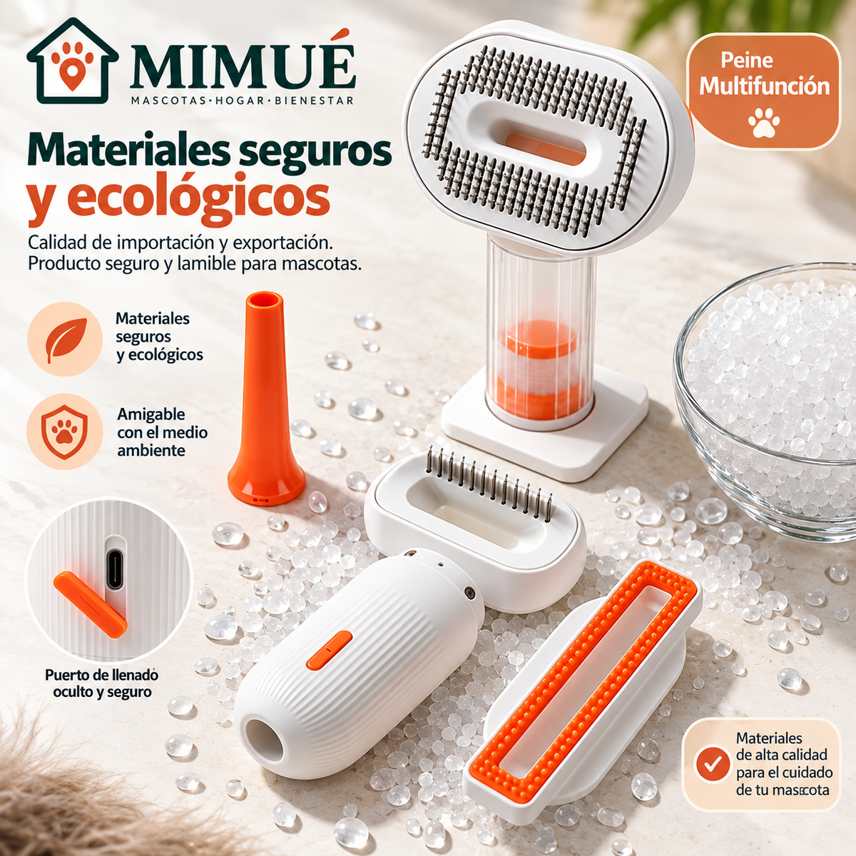 Peine Quitapelos con Aspiración 4 en 1 MIMUÉ™
