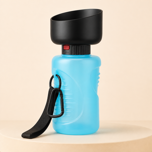 Botella plegable de 650 ml para perros durante paseos y viajes