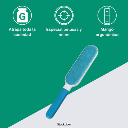 Uso del quitapelusas reutilizable sobre tapicería con pelo de mascota
